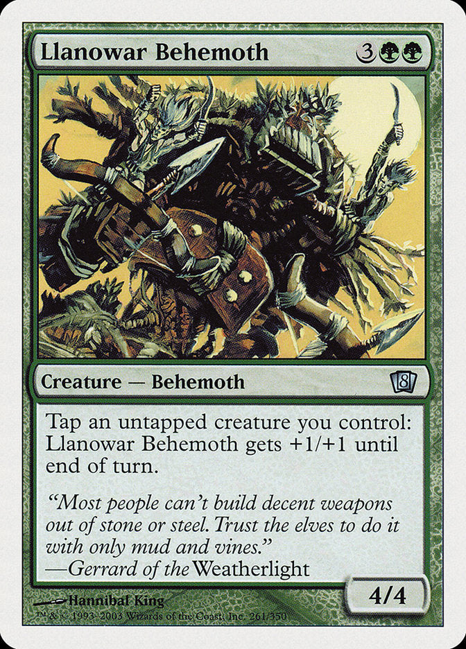 Llanowar Behemoth (8th Edition) [Oversize Cards] | Card Merchant Takapuna