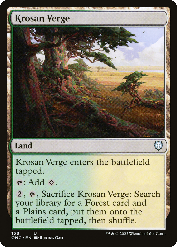 Krosan Verge [Phyrexia: All Will Be One Commander] | Card Merchant Takapuna