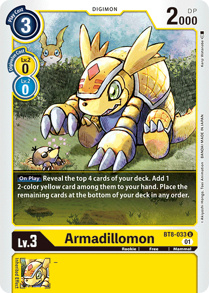 Armadillomon [BT8-033] [New Awakening] | Card Merchant Takapuna