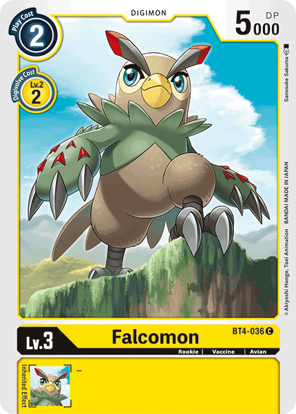 Falcomon [BT4-036] [Great Legend] | Card Merchant Takapuna