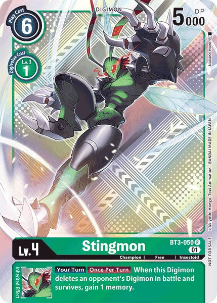 Stingmon [BT3-050] (Official Tournament Pack Vol.4) [Release Special Booster Promos] | Card Merchant Takapuna