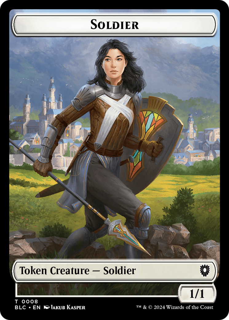 Human // Soldier Double-Sided Token [Bloomburrow Commander Tokens] | Card Merchant Takapuna