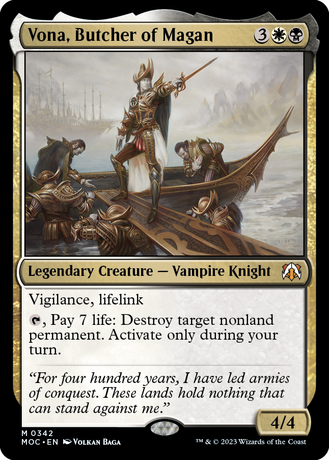 Vona, Butcher of Magan [March of the Machine Commander] | Card Merchant Takapuna