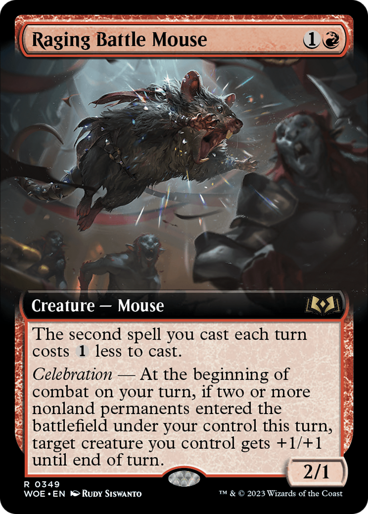 Raging Battle Mouse (Extended Art) [Wilds of Eldraine] | Card Merchant Takapuna