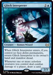 Glitch Interpreter (Extended Art) [Duskmourn: House of Horror Commander] | Card Merchant Takapuna