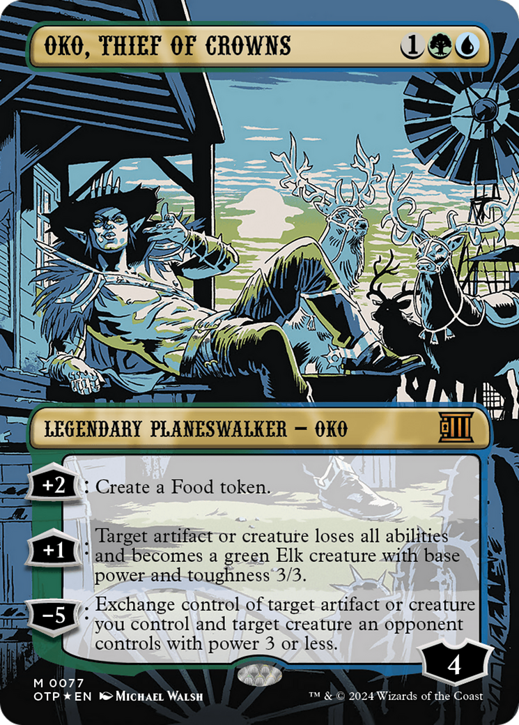 Oko, Thief of Crowns (Textured Foil) [Outlaws of Thunder Junction: Breaking News] | Card Merchant Takapuna