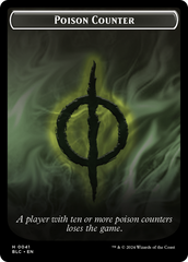 Rabbit // Poison Counter Double-Sided Token [Bloomburrow Commander Tokens] | Card Merchant Takapuna