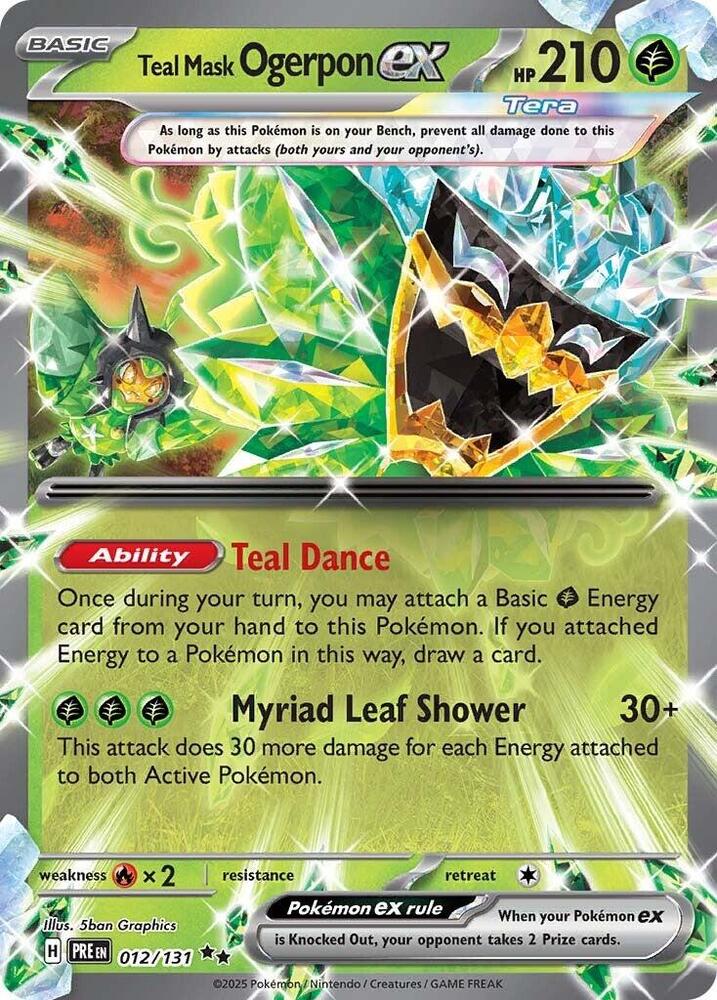 Teal Mask Ogerpon ex (012/131) [Scarlet & Violet: Prismatic Evolutions] | Card Merchant Takapuna