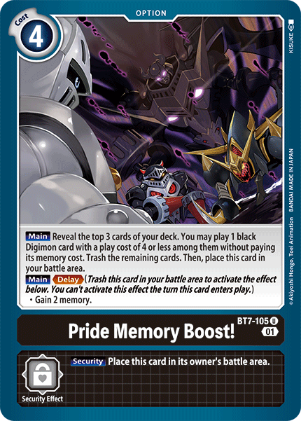 Pride Memory Boost! [BT7-105] [Next Adventure] | Card Merchant Takapuna