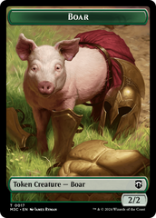 Boar (Ripple Foil) // Forest Dryad Double-Sided Token [Modern Horizons 3 Commander Tokens] | Card Merchant Takapuna