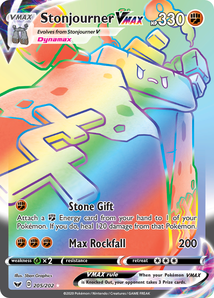 Stonjourner VMAX (205/202) [Sword & Shield: Base Set] | Card Merchant Takapuna