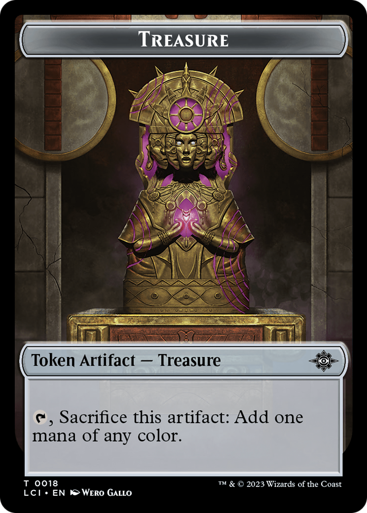 Treasure (0018) // Golem Double-Sided Token [The Lost Caverns of Ixalan Tokens] | Card Merchant Takapuna