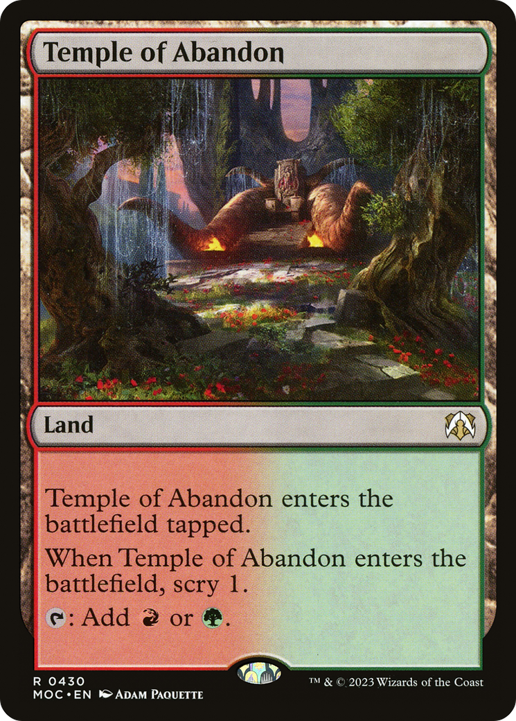 Temple of Abandon [March of the Machine Commander] | Card Merchant Takapuna