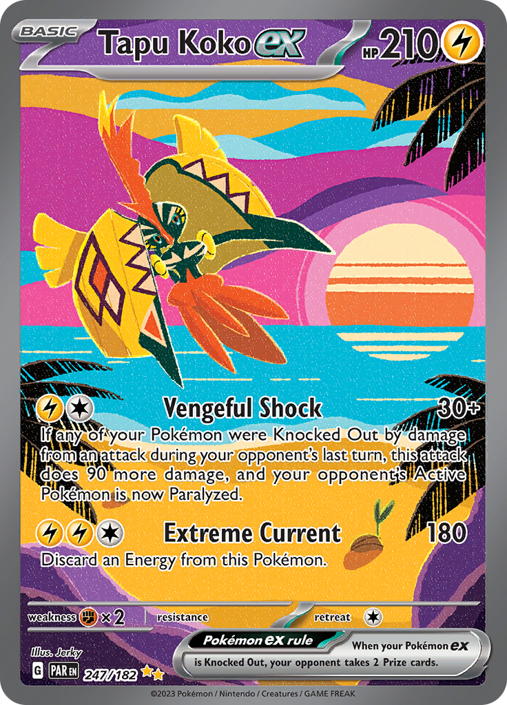 Tapu Koko ex (247/182) [Scarlet & Violet: Paradox Rift] | Card Merchant Takapuna