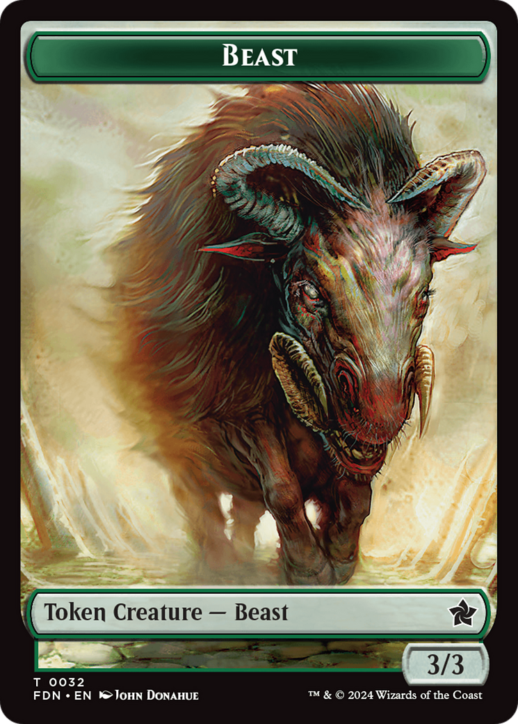 Dog // Beast (0032) Double-Sided Token [Foundations Tokens] | Card Merchant Takapuna