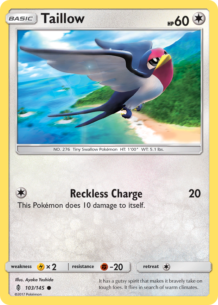 Taillow (103/145) [Sun & Moon: Guardians Rising] | Card Merchant Takapuna