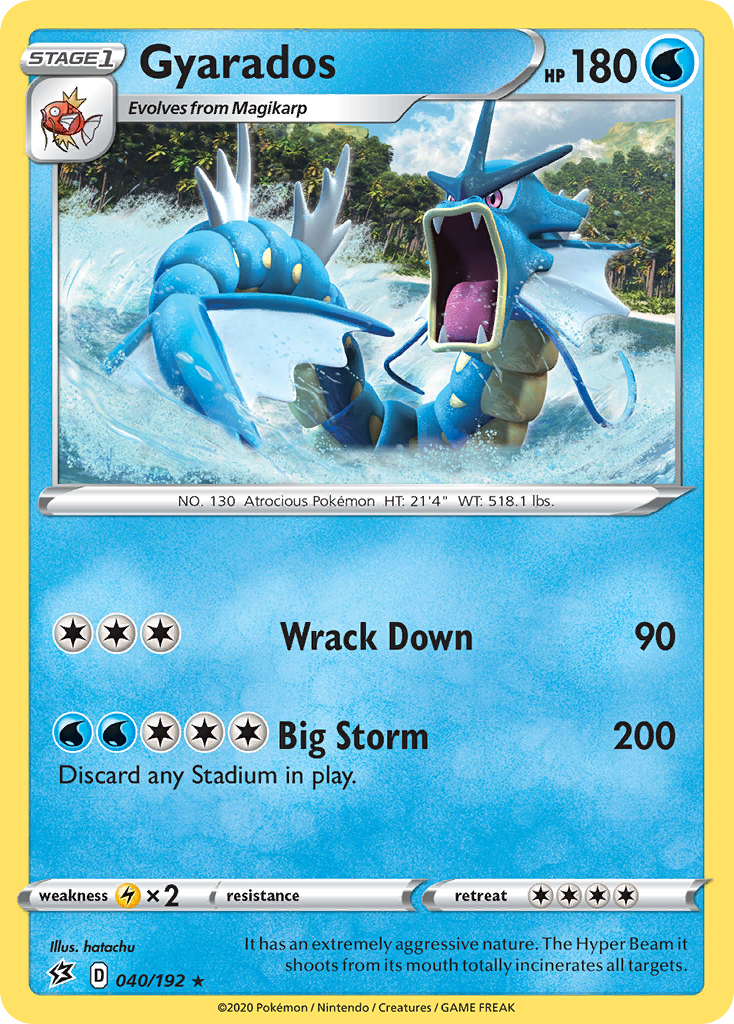 Gyarados (040/192) [Sword & Shield: Rebel Clash] | Card Merchant Takapuna