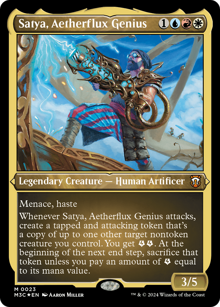 Satya, Aetherflux Genius (Foil Etched) [Modern Horizons 3 Commander] | Card Merchant Takapuna