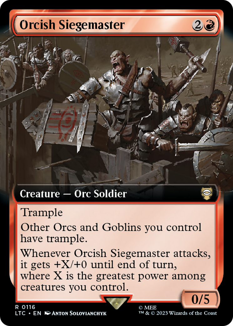 Orcish Siegemaster (Extended Art) [The Lord of the Rings: Tales of Middle-Earth Commander] | Card Merchant Takapuna