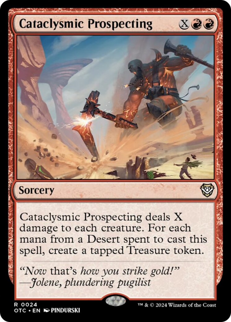 Cataclysmic Prospecting [Outlaws of Thunder Junction Commander] | Card Merchant Takapuna