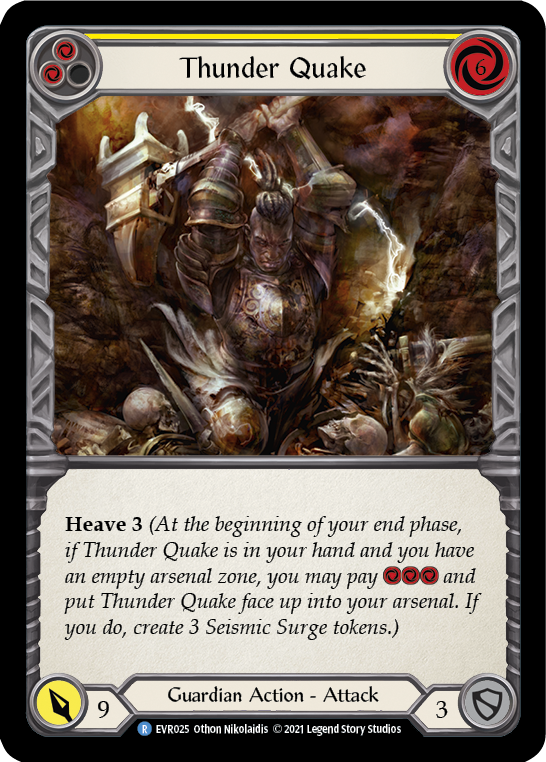 Thunder Quake (Yellow) [EVR025] (Everfest)  1st Edition Rainbow Foil | Card Merchant Takapuna