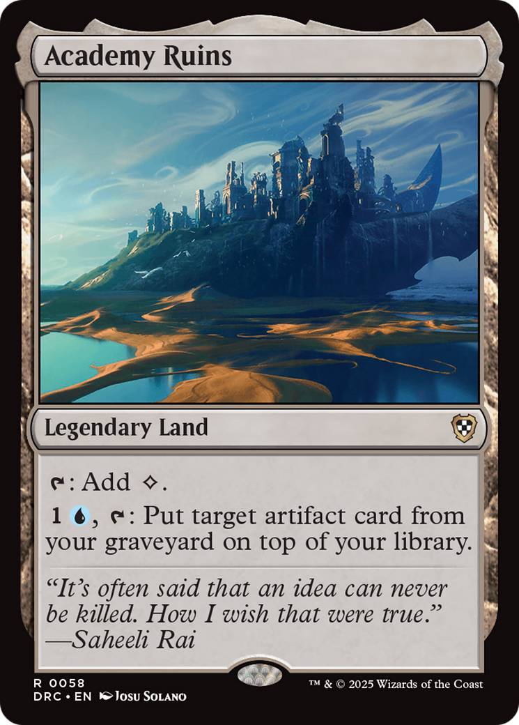 Academy Ruins [Aetherdrift Commander] | Card Merchant Takapuna