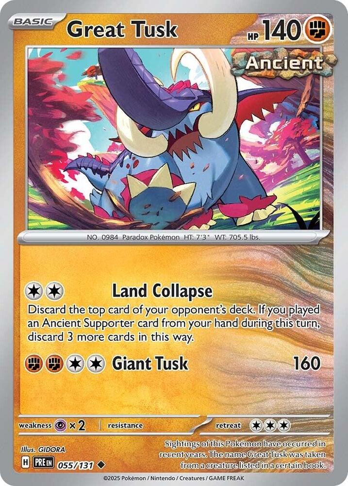 Great Tusk (055/131) [Scarlet & Violet: Prismatic Evolutions] | Card Merchant Takapuna