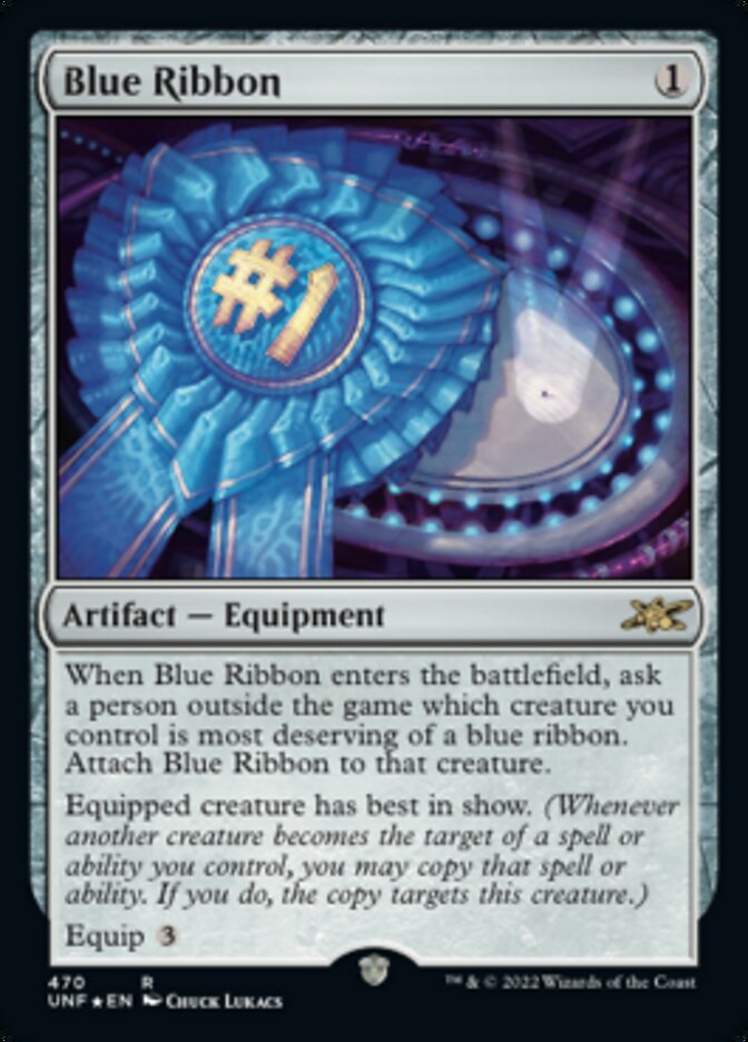 Blue Ribbon (Galaxy Foil) [Unfinity] | Card Merchant Takapuna