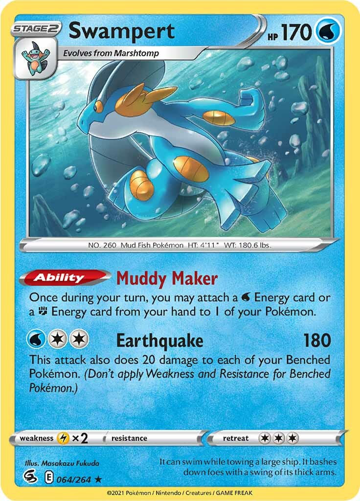 Swampert (064/264) [Sword & Shield: Fusion Strike] | Card Merchant Takapuna