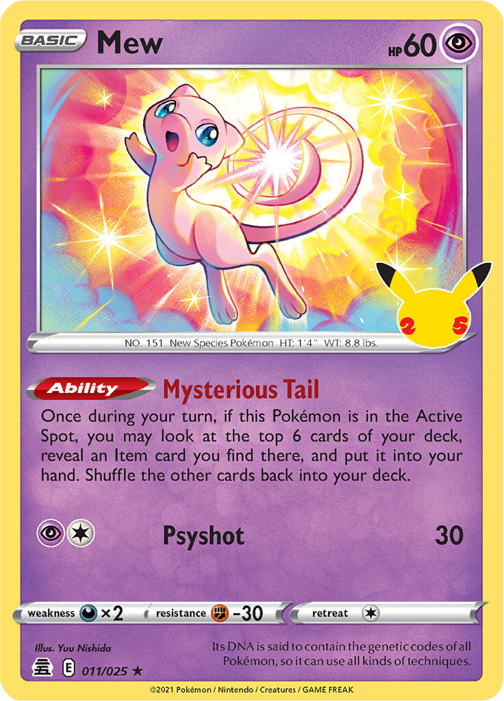 Mew (011/025) [Celebrations: 25th Anniversary] | Card Merchant Takapuna