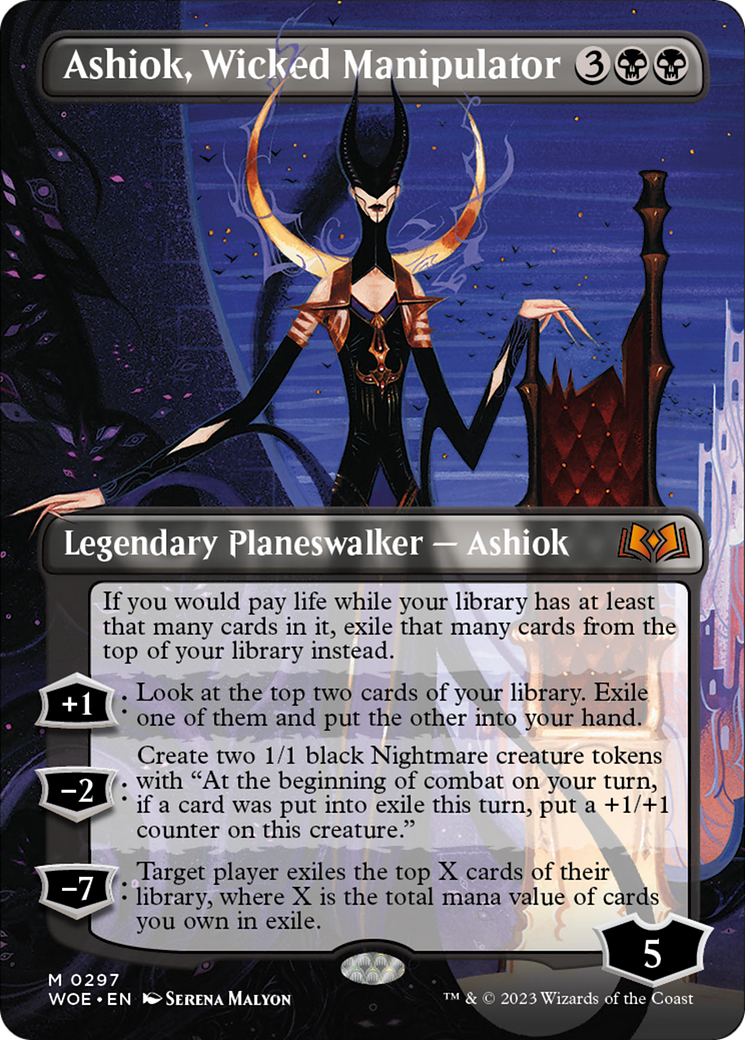 Ashiok, Wicked Manipulator (Borderless Alternate Art) [Wilds of Eldraine] | Card Merchant Takapuna