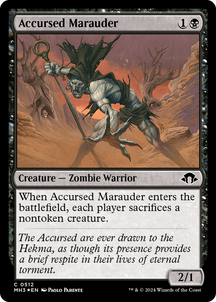 Accursed Marauder (Ripple Foil) [Modern Horizons 3] | Card Merchant Takapuna