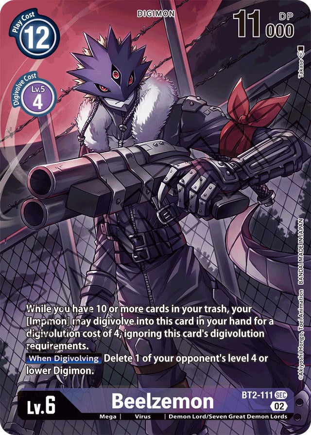 Beelzemon [BT2-111] (Alternate Art) [Starter Deck: Beelzemon Advanced Deck Set] | Card Merchant Takapuna