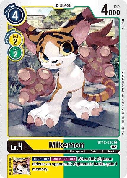 Mikemon [BT12-036] [Across Time] | Card Merchant Takapuna