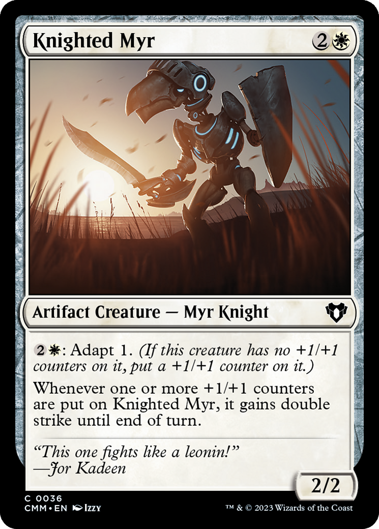 Knighted Myr [Commander Masters] | Card Merchant Takapuna