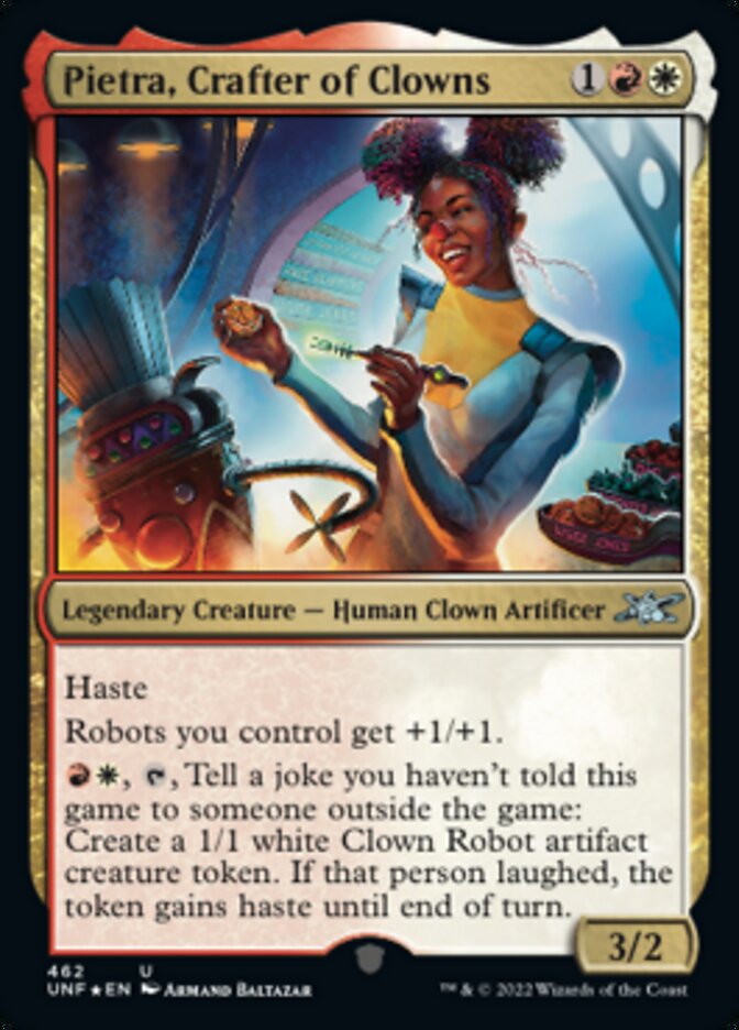 Pietra, Crafter of Clowns (Galaxy Foil) [Unfinity] | Card Merchant Takapuna