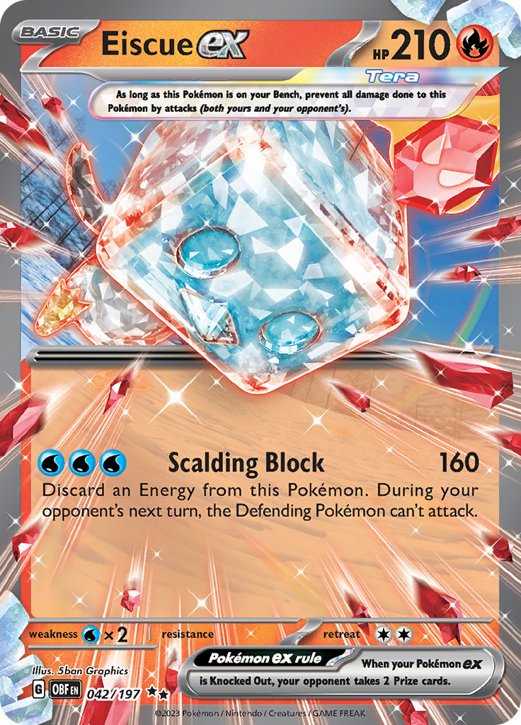 Eiscue ex (042/197) [Scarlet & Violet: Obsidian Flames] | Card Merchant Takapuna