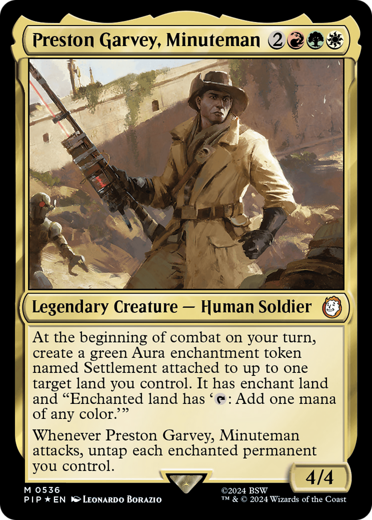 Preston Garvey, Minuteman (Surge Foil) [Fallout] | Card Merchant Takapuna