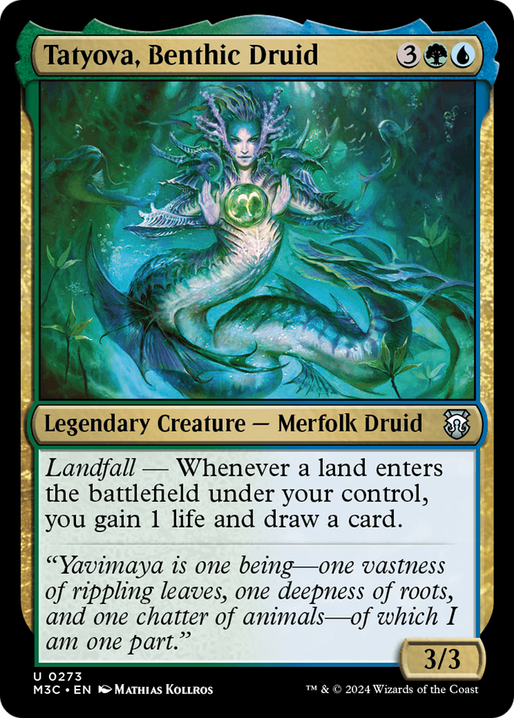 Tatyova, Benthic Druid (Ripple Foil) [Modern Horizons 3 Commander] | Card Merchant Takapuna