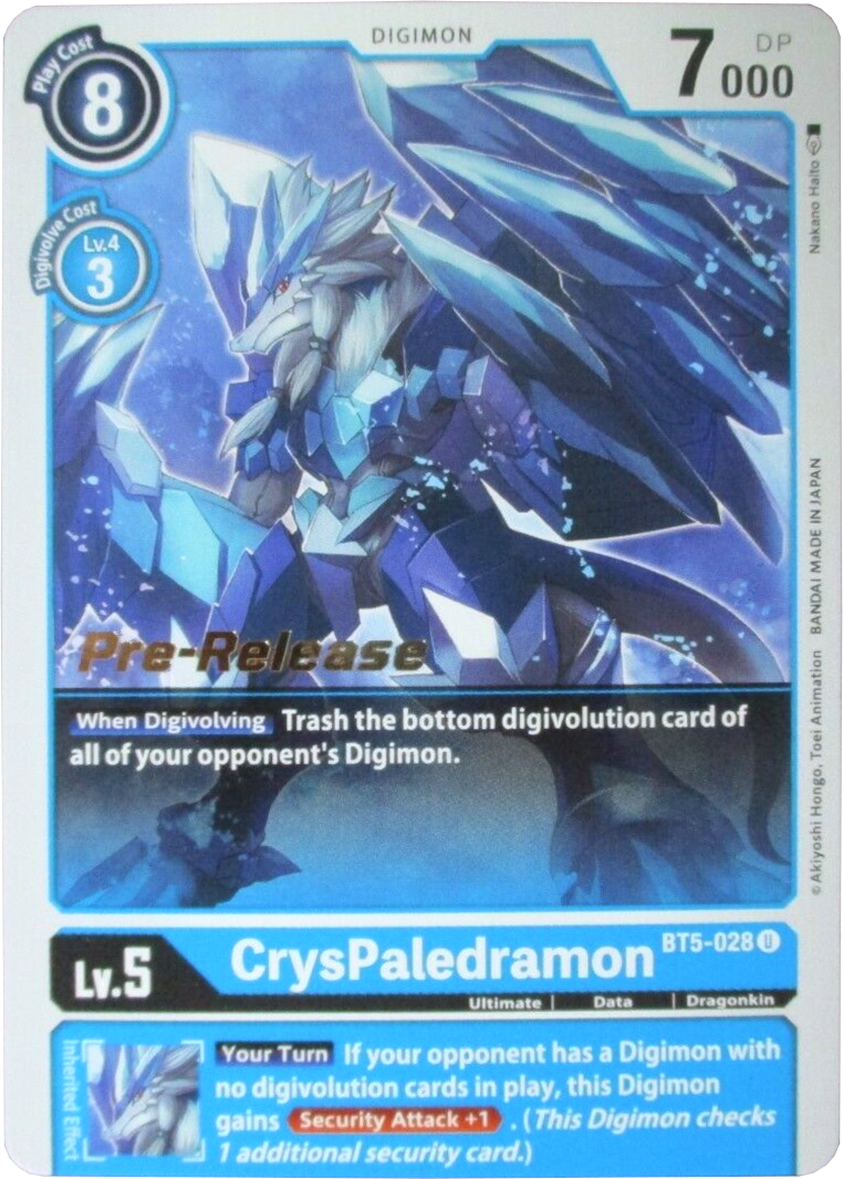 CrysPaledramon [BT5-028] [Battle of Omni Pre-Release Promos] | Card Merchant Takapuna