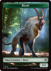 Beast (0010) // Beast (0011) Double-Sided Token [Aetherdrift Commander] | Card Merchant Takapuna