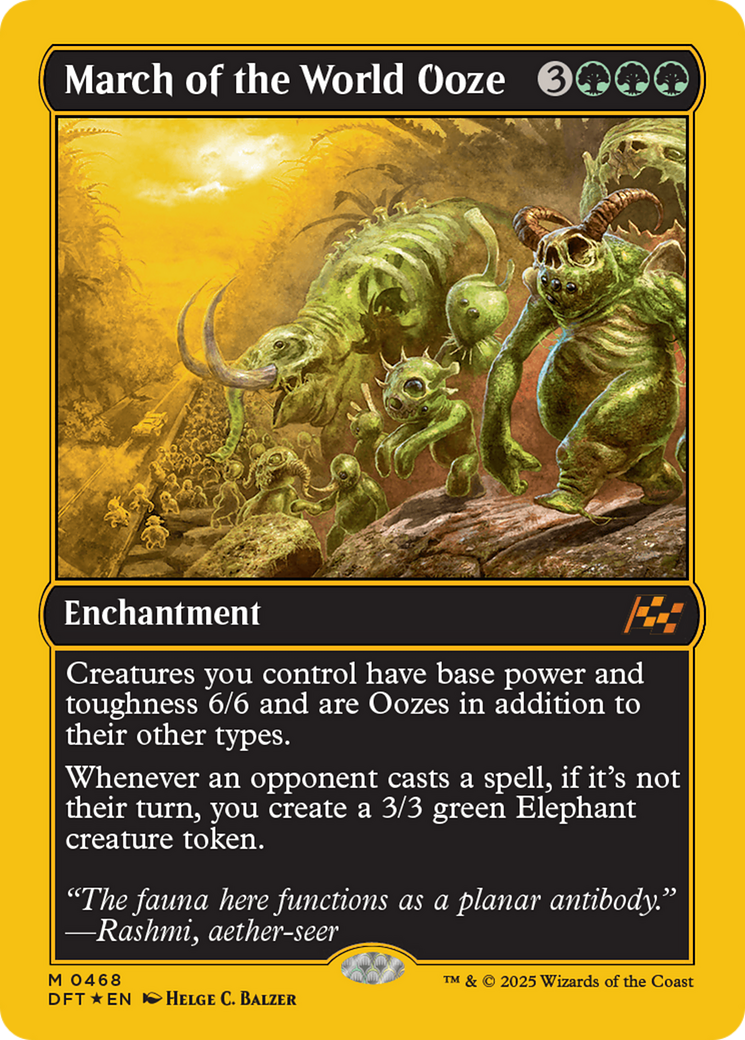 March of the World Ooze (First-Place Foil) [Aetherdrift] | Card Merchant Takapuna