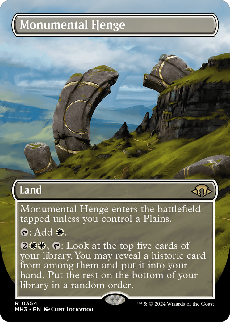 Monumental Henge (Borderless) [Modern Horizons 3] | Card Merchant Takapuna