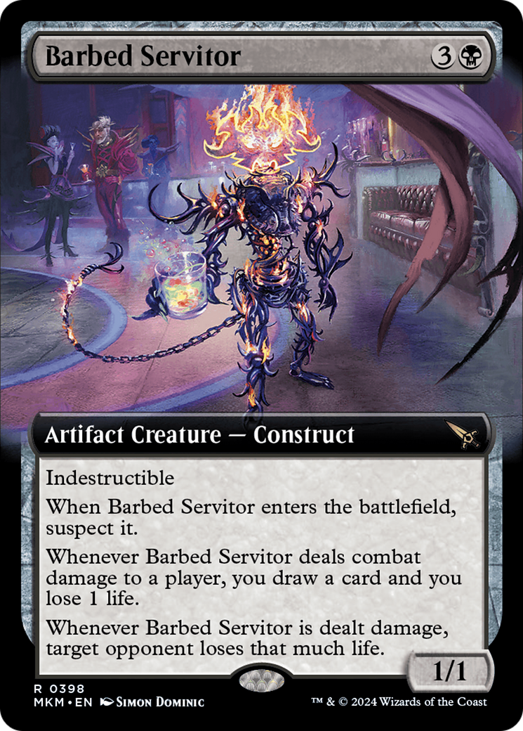 Barbed Servitor (Extended Art) [Murders at Karlov Manor] | Card Merchant Takapuna