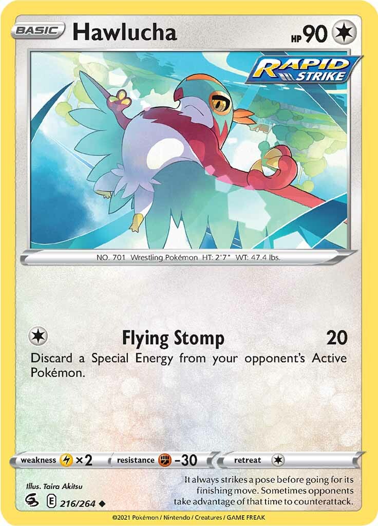 Hawlucha (216/264) [Sword & Shield: Fusion Strike] | Card Merchant Takapuna