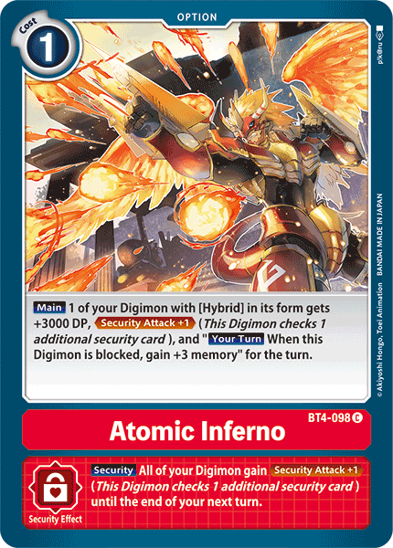 Atomic Inferno [BT4-098] [Great Legend] | Card Merchant Takapuna