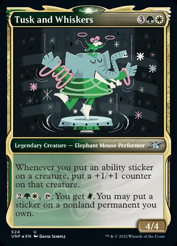 Tusk and Whiskers (Showcase) (Galaxy Foil) [Unfinity] | Card Merchant Takapuna