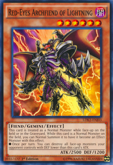 Red-Eyes Archfiend of Lightning [LDK2-ENJ03] Common | Card Merchant Takapuna