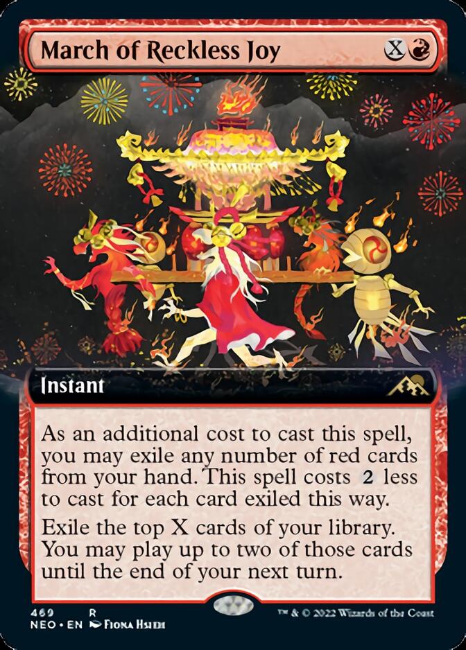 March of Reckless Joy (Extended Art) [Kamigawa: Neon Dynasty] | Card Merchant Takapuna