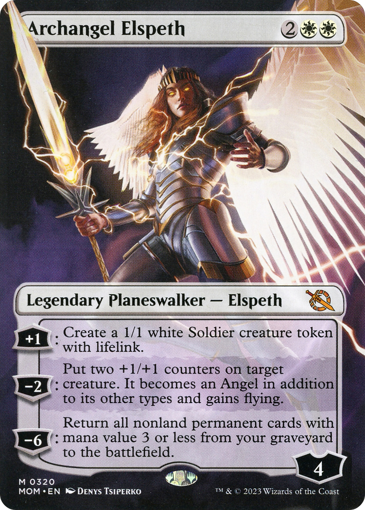 Archangel Elspeth (Borderless Alternate Art) [March of the Machine] | Card Merchant Takapuna